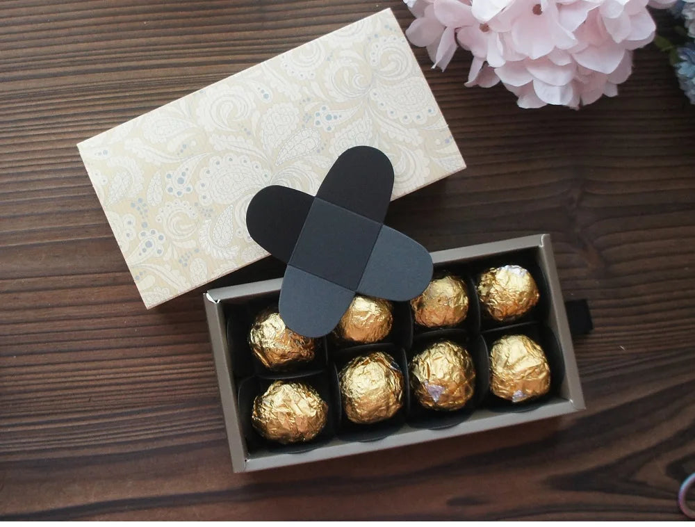 Elegant Blue Yellow Flower Pattern 3 Size 10 Set Gifts Packing