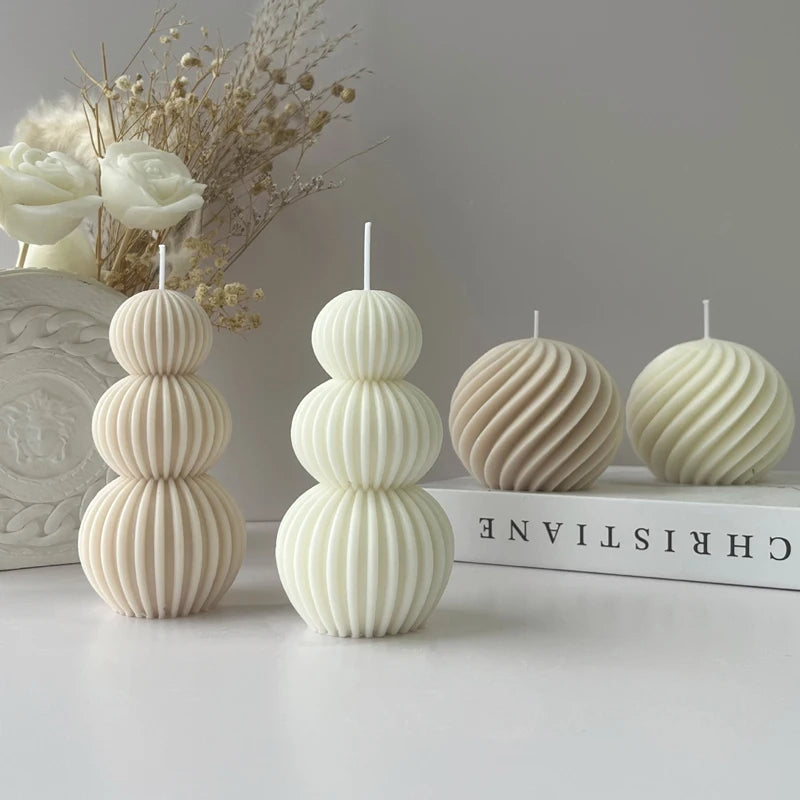 Creative geometric wave ball scented candle fragrance.