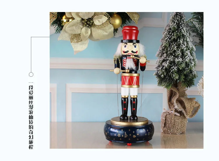 Nutcracker Round Base Wooden Soldier 36CM