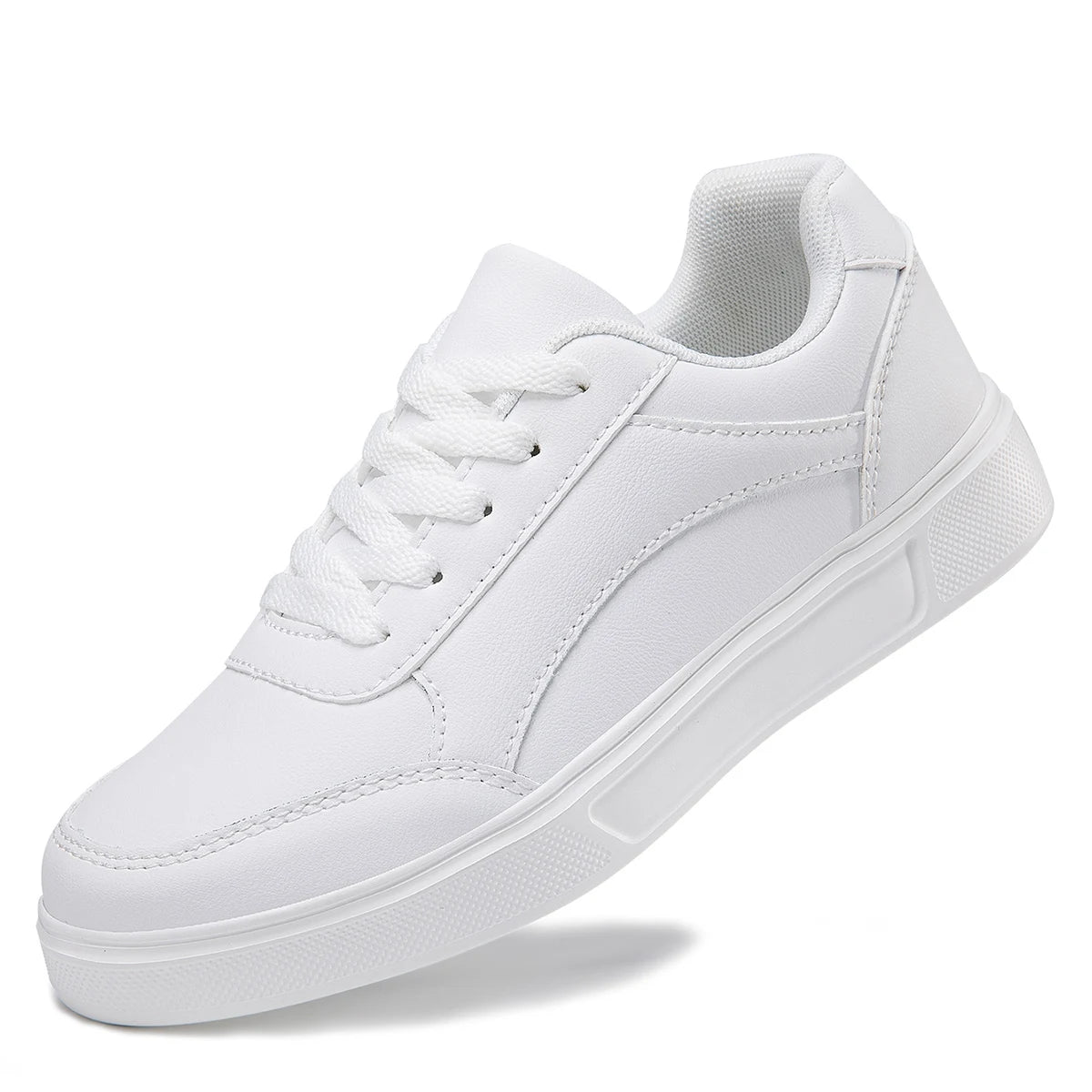 Sneakers con plateau in pelle da donna, classiche, comode e antiscivolo