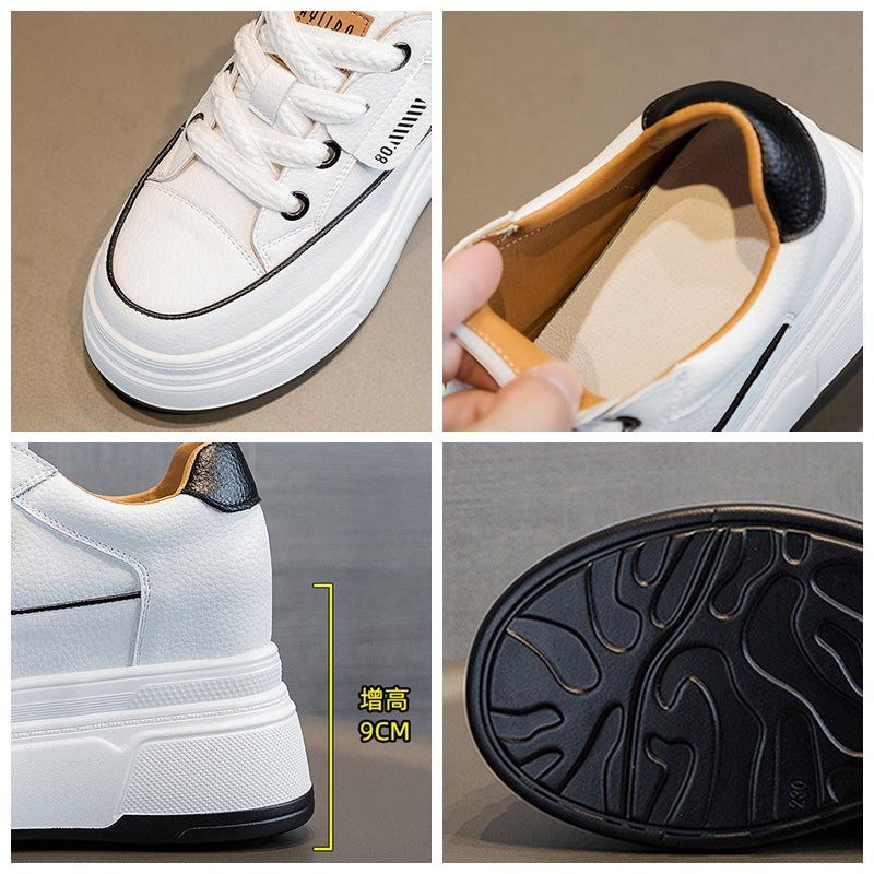 Fujin platform sneakers for women Genuine Leather