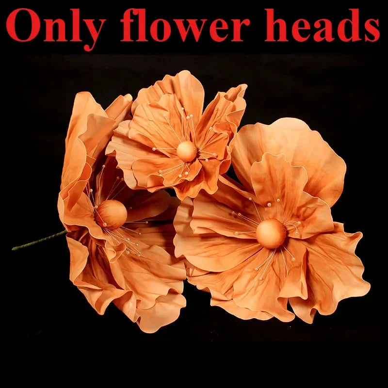 Grandi fiori artificiali in schiuma con supporto per guinzaglio stradale, 50/60/75 cm