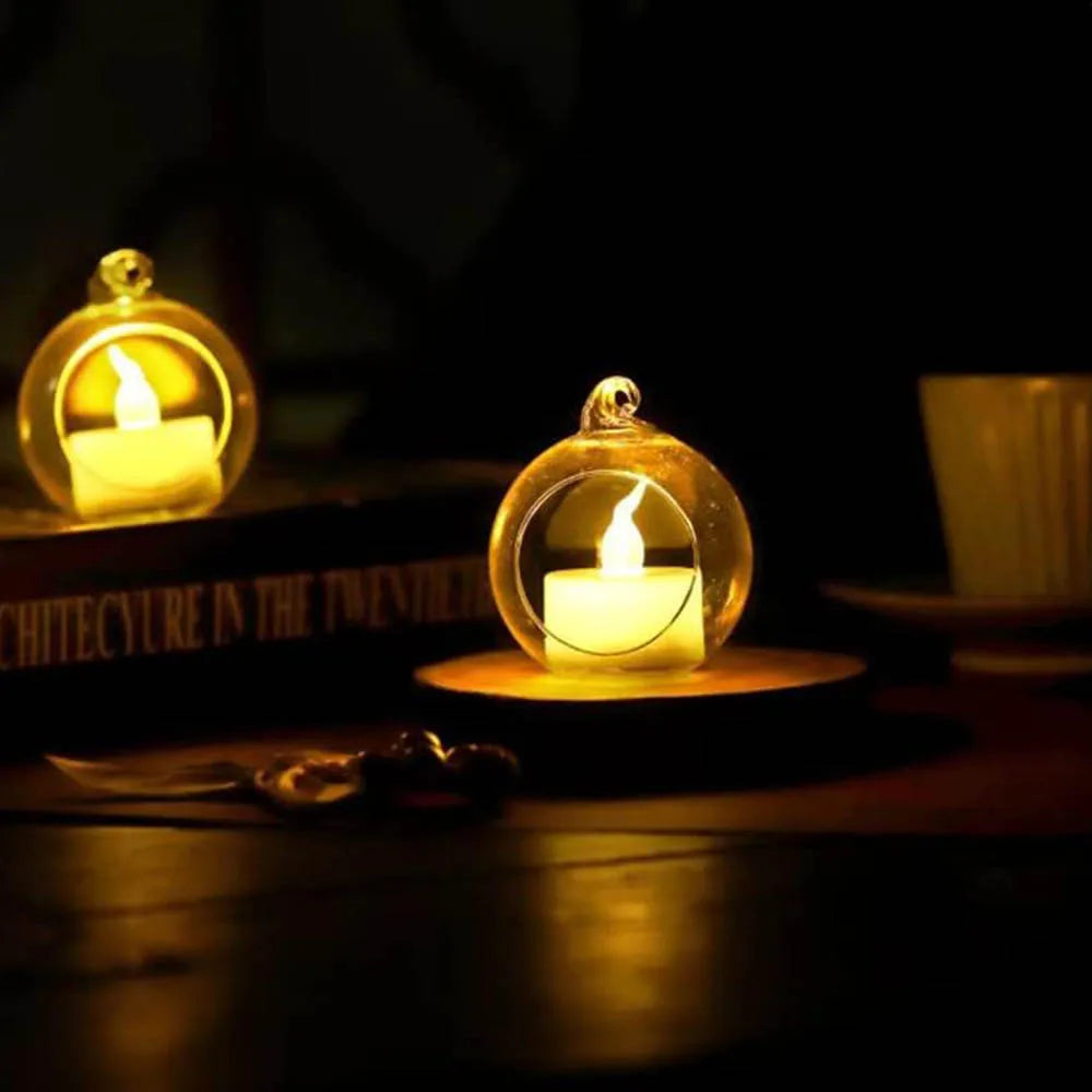 Tea Light Holder Crystal Glass Hanging Diameter 6cm/8cm