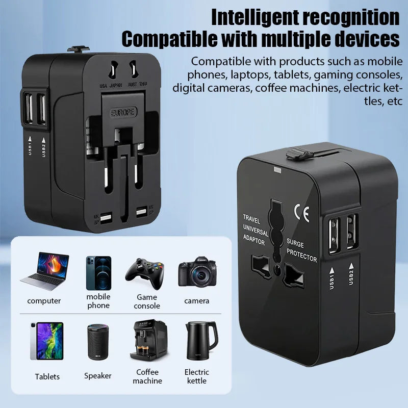 Universal Travel Adapter EU UK US AU AC Power Charger Adapter Outlet Converter