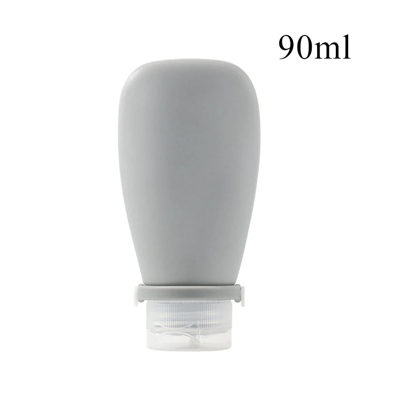 Bottiglia da viaggio portatile in silicone per cosmetici, bottiglia vuota ricaricabile