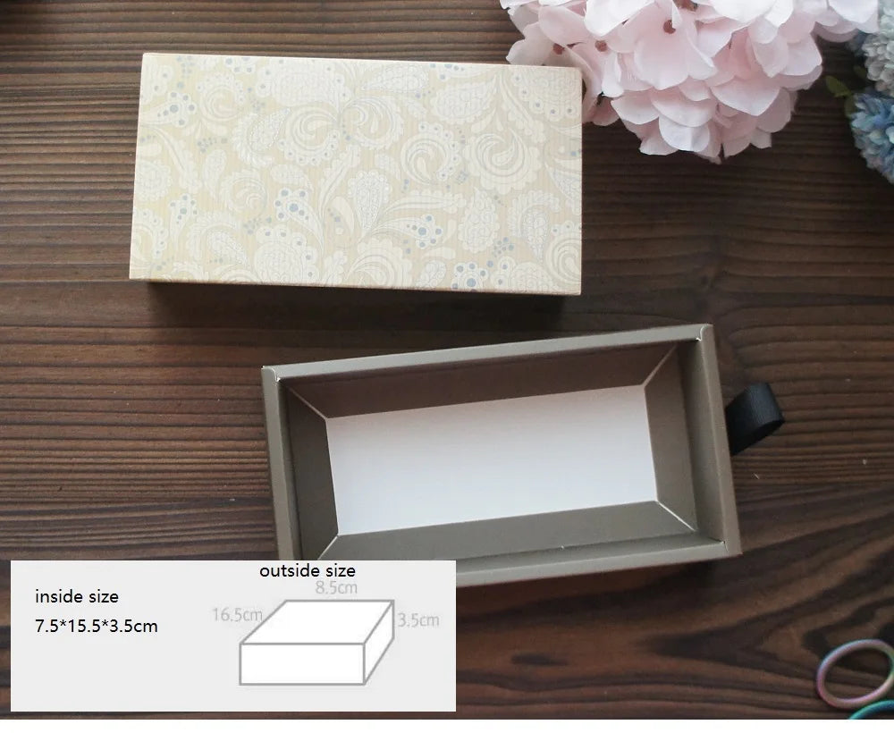 Elegant Blue Yellow Flower Pattern 3 Size 10 Set Gifts Packing