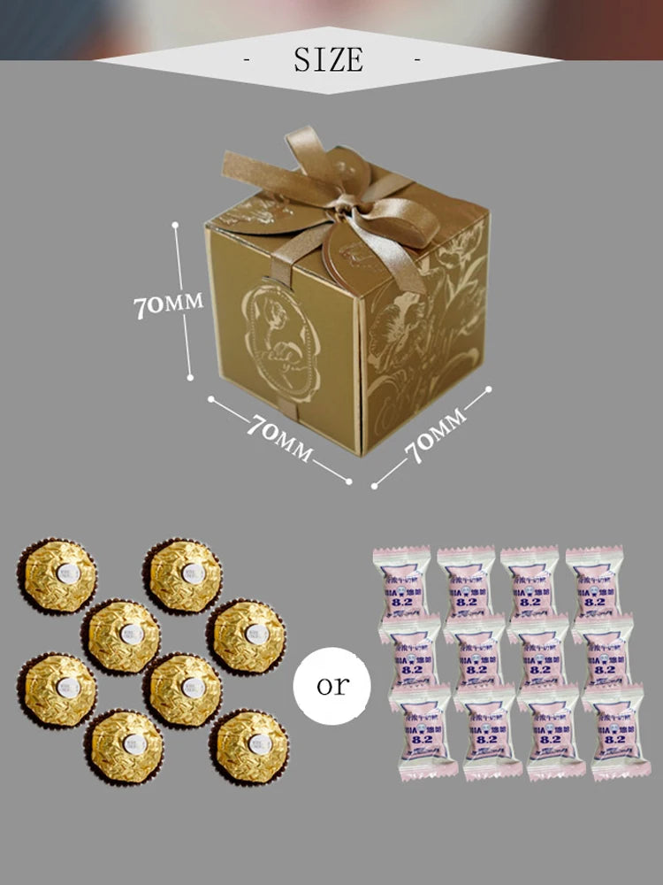 Cajas de cartón para regalo con forma de tulipán y flores para dulces.