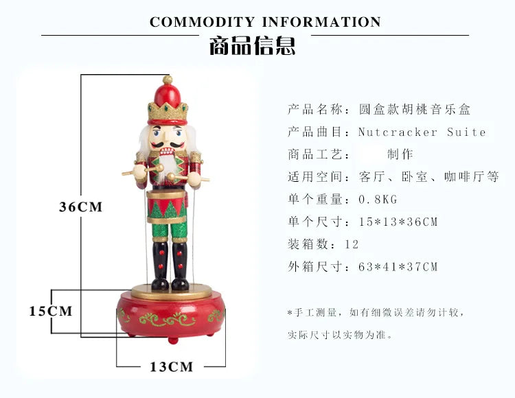 Nutcracker Round Base Wooden Soldier 36CM