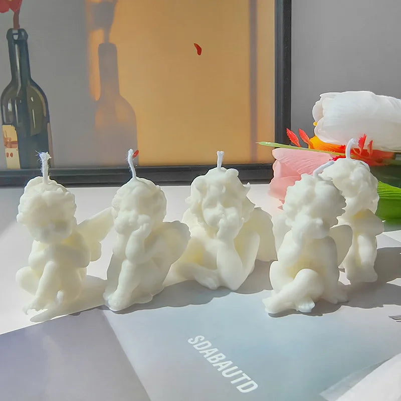 Lovely Angel Silicone Mold Aromatherapy Candle Plaster Making.