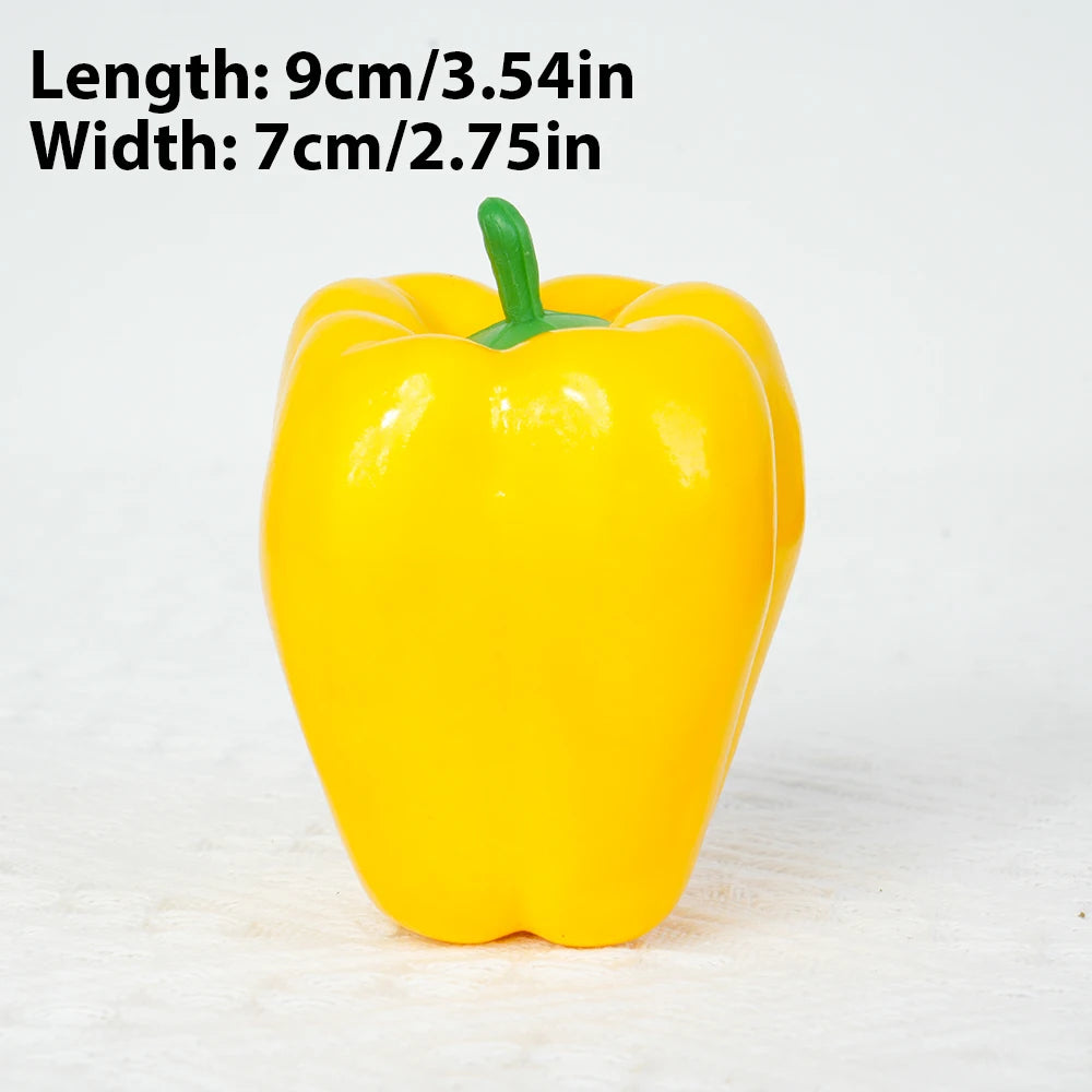 Künstliches PE-Paprika-Grün-Simulationsgemüse-Fruchtmodell für Partys.