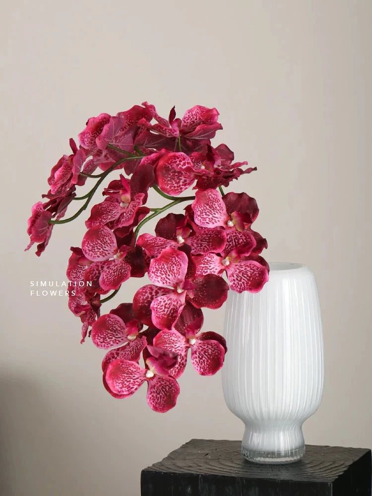 Artificial Vanda Orchid Stem Deep Pink Orchid.