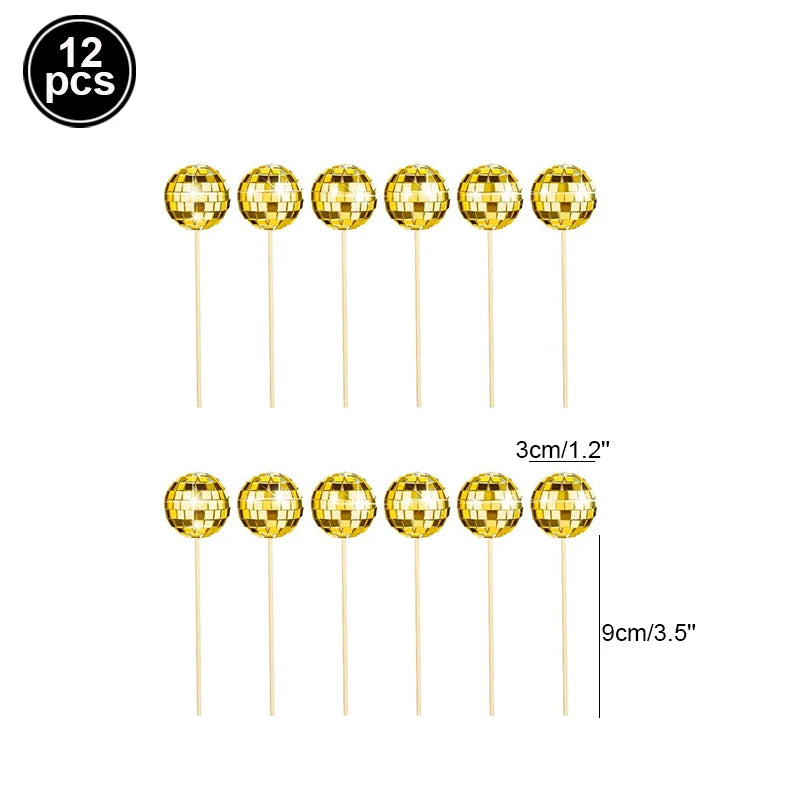 Palla da discoteca a specchio, decorazione per feste anni '70, riflettente, da appendere, 2-10 cm