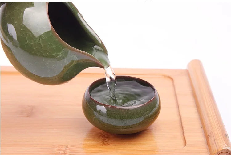 Handmade Ice Crack Ceramic Candlestick Bowl