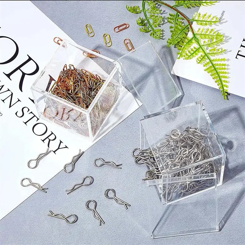 Scatole in acrilico con coperchio, organizer in plastica, confezione regalo, 12 pezzi