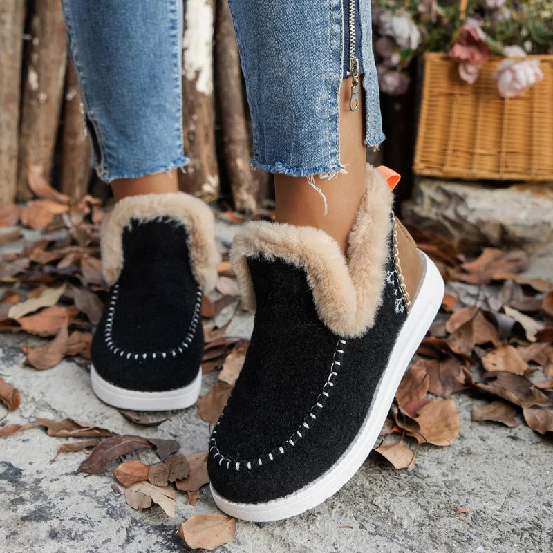 Stivali da neve corti casual in velluto Roman Botas