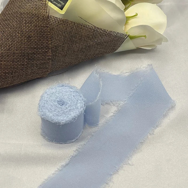 Nastro di pizzo, nastro di seta chiffon, fiori