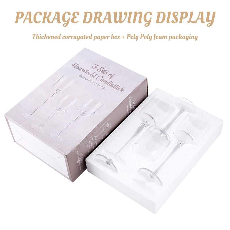 Portable Glass Candle Holder Bar Cup Tea Light