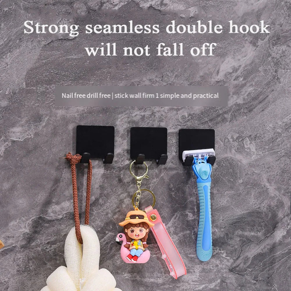 Holder Wall Mounted Bathroom For Shower Hook 2/4 pack Adhesive