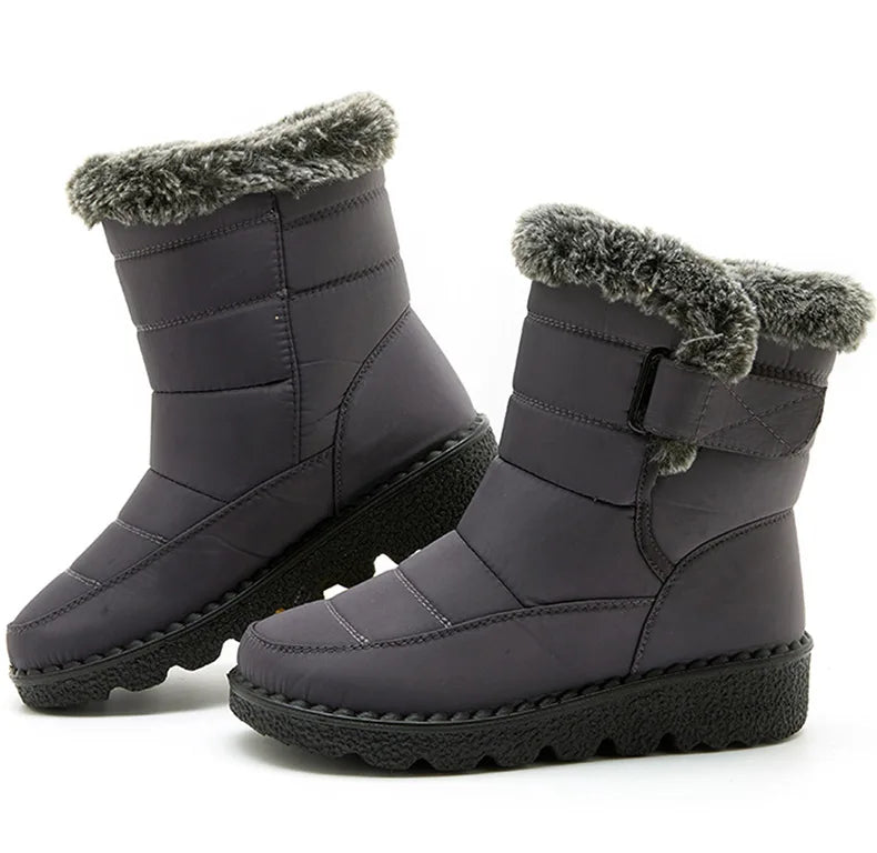 Woman Winter Boots Ankle Low Heels Botas Mujer Waterproof Snow Boots