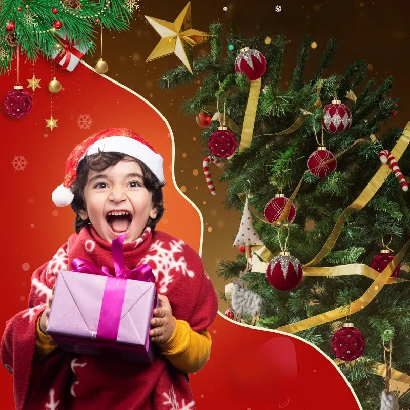 Palline di Natale decorative per l'albero, 12 pezzi.