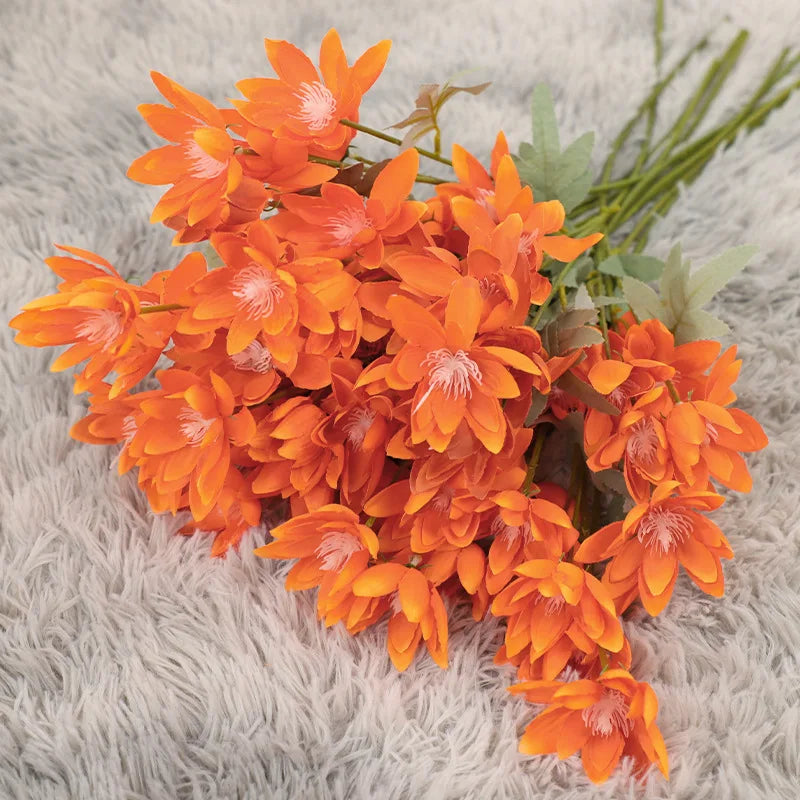 New 60cm Flame Flow Blue Orange Red Champagne White Large Silk Flowers.