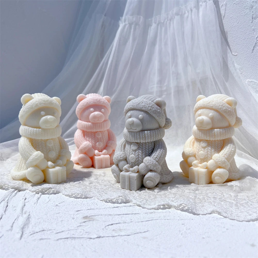 Cute Bear Scented Soy Wax Candle Mold