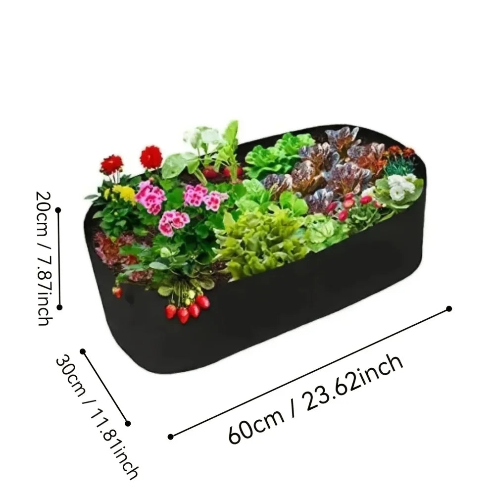 Multi sized garden planting bag with handle outdoor flower pots.
