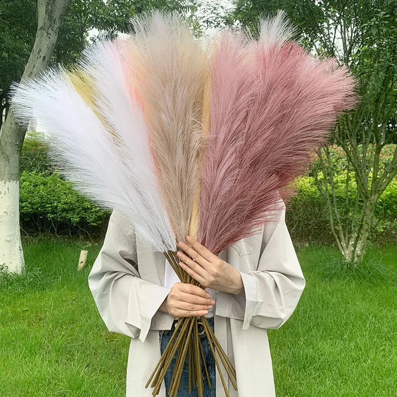 Artificial Pampas Grass Dried Reed Flowers 5pcs 100cm