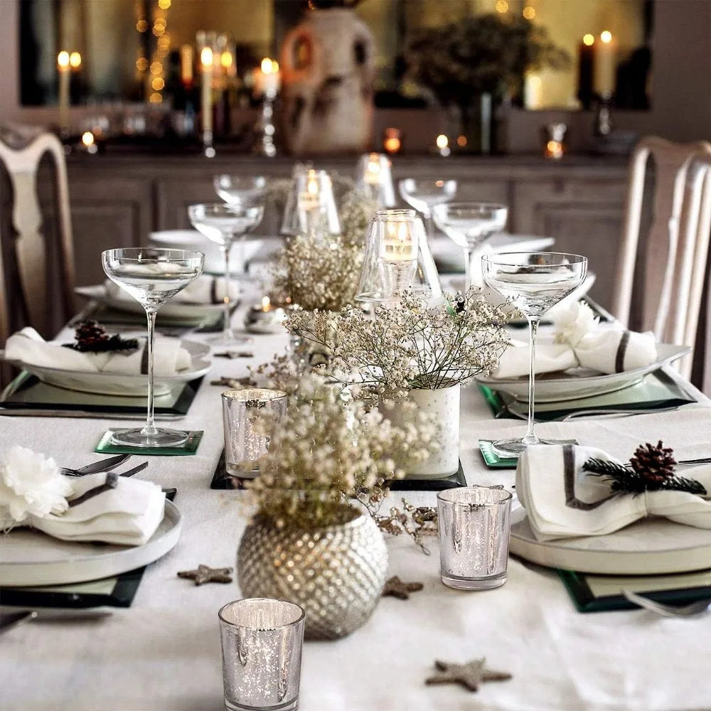 Portacandele tealight in vetro al mercurio