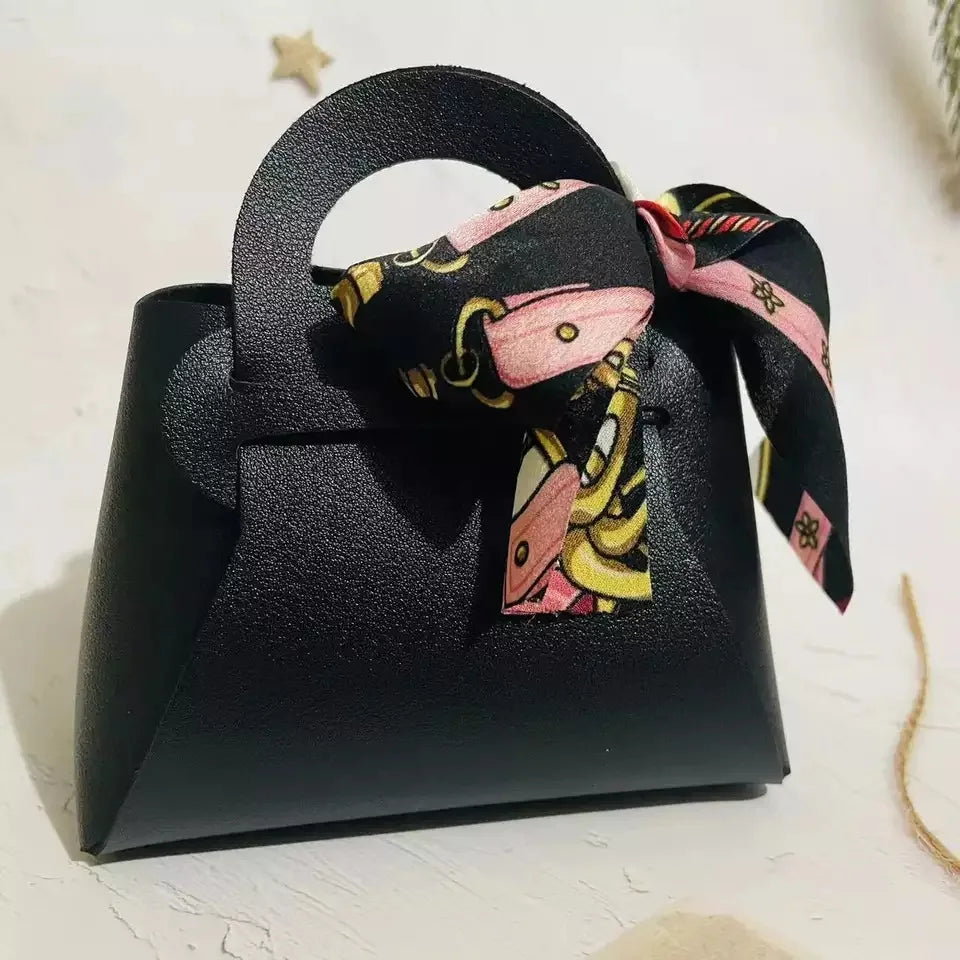 Mini bolso de mano de cuero con lazo (5 unidades)