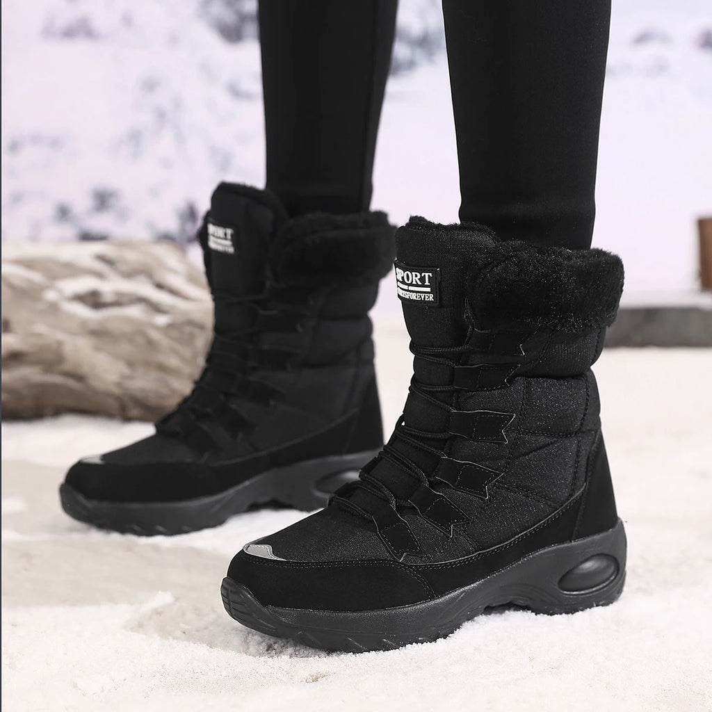New Winter Women Boots High Quality Warm Snow Boots Lace-up