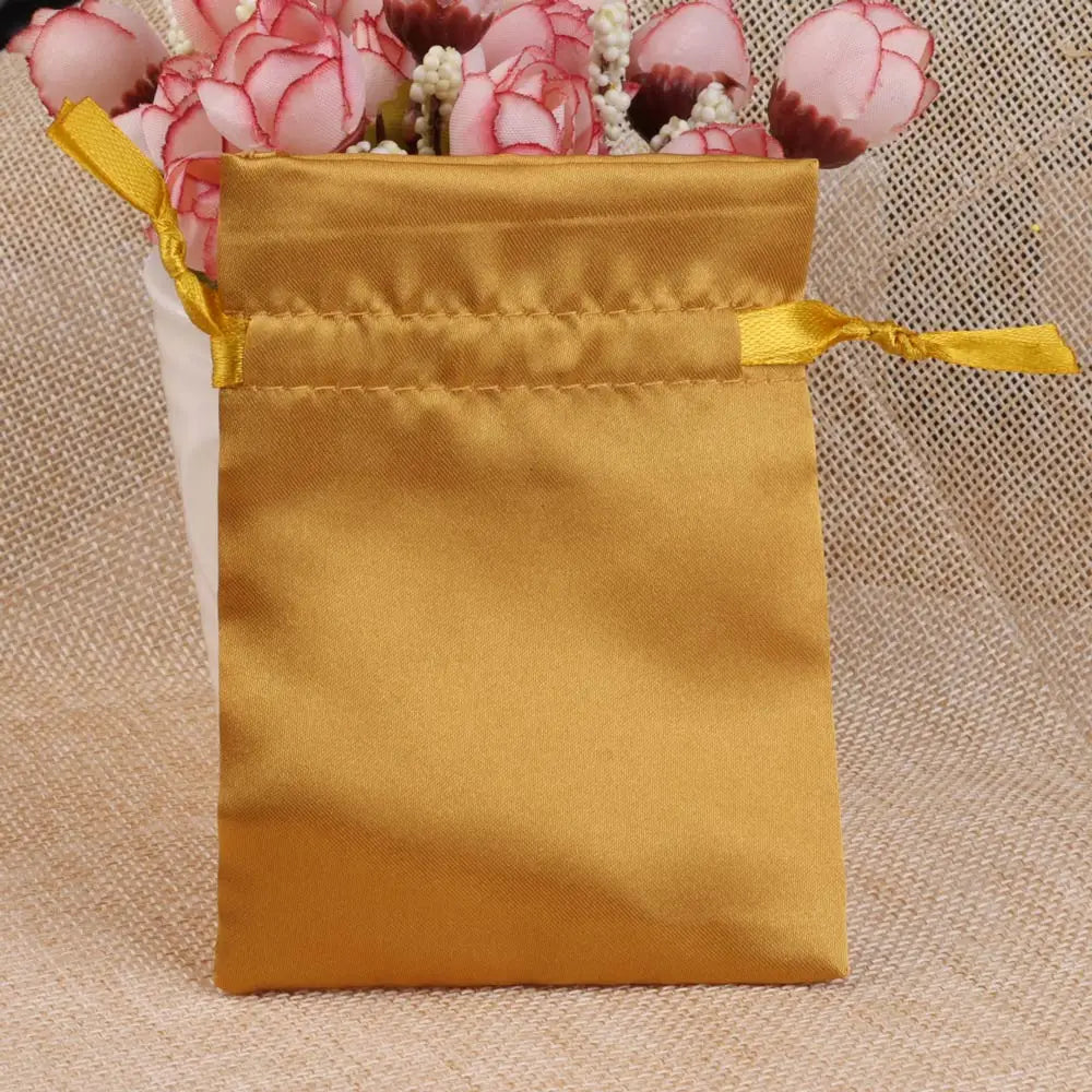 Satin Drawstring Pouch For Packing Gift Bag.