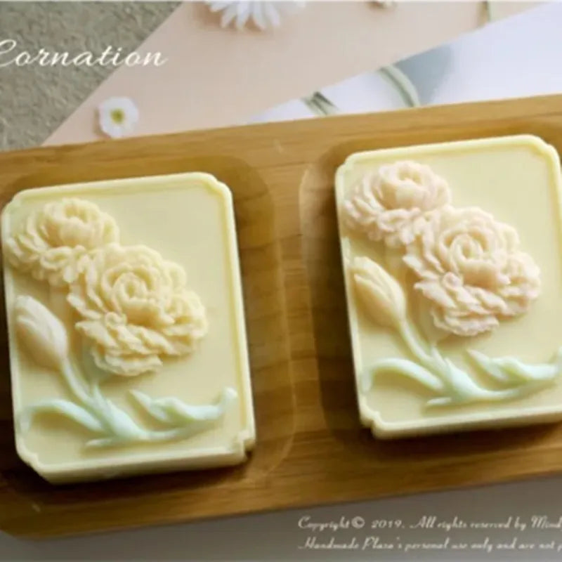 Elegant Sunflower Soap Mold 3D Rectangler
