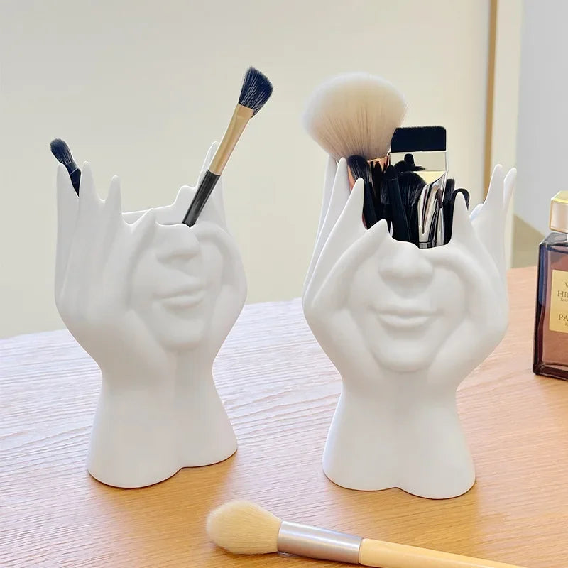 A Face Of A Million Thoughts Makeup Brush Holder.