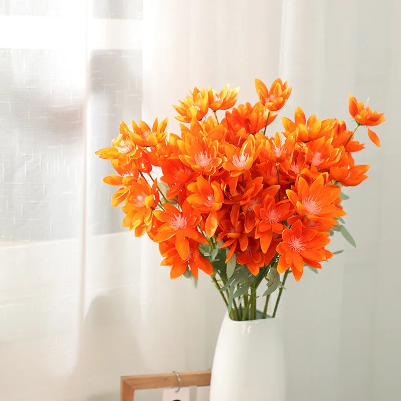 New 60cm Flame Flow Blue Orange Red Champagne White Large Silk Flowers.