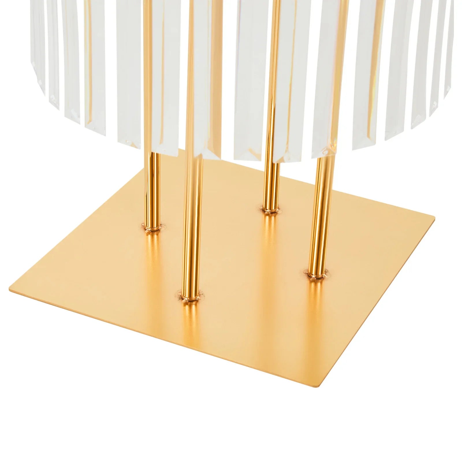 Centrotavola rotondo in metallo a 5 livelli, in cristallo dorato, da 43,3 pollici.