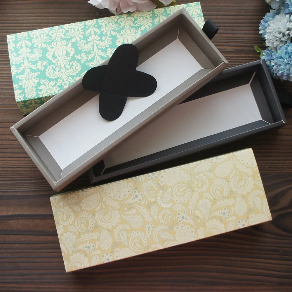 Elegant Blue Yellow Flower Pattern 3 Size 10 Set Gifts Packing