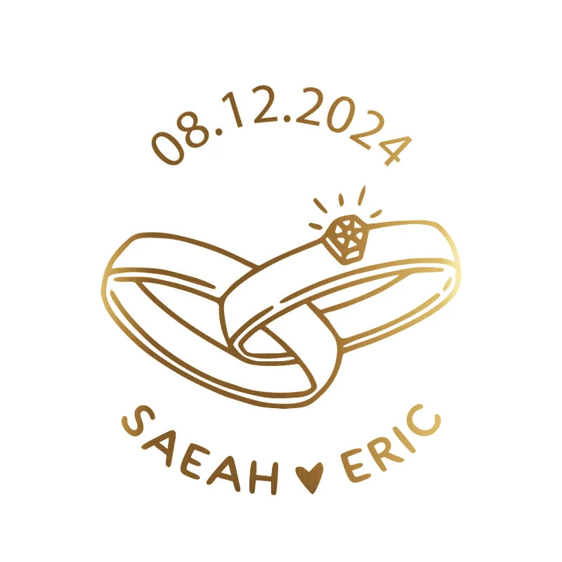 Gold Foil Clear Label Stickers Ideal For All Event Stationery.