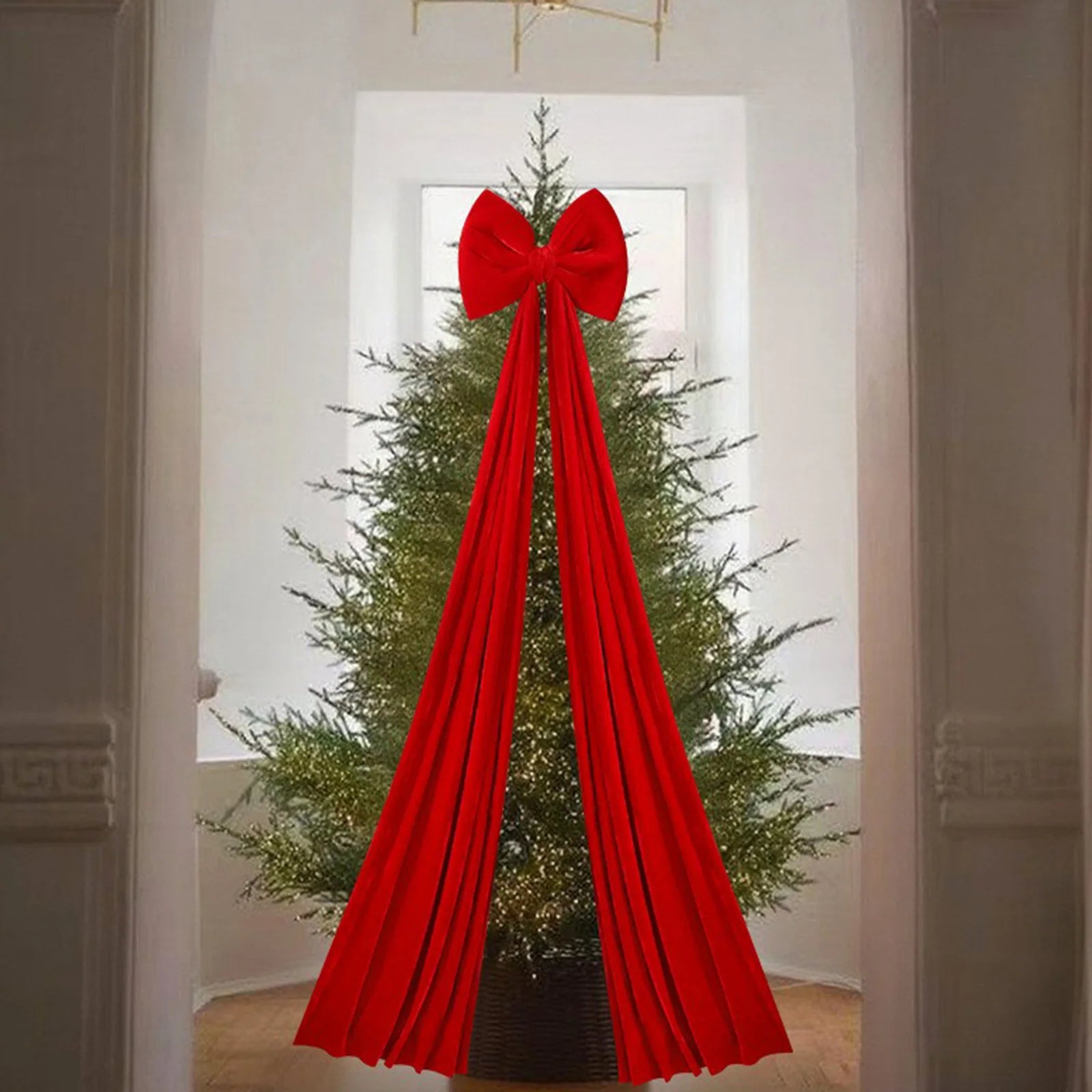 Fiocco di Natale grande per la decorazione dell'albero.