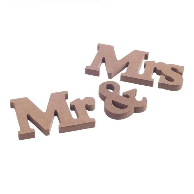 Mr &amp; Mrs Decor NUOVE decorazioni per matrimoni, cartello per matrimonio bianco color tronco.