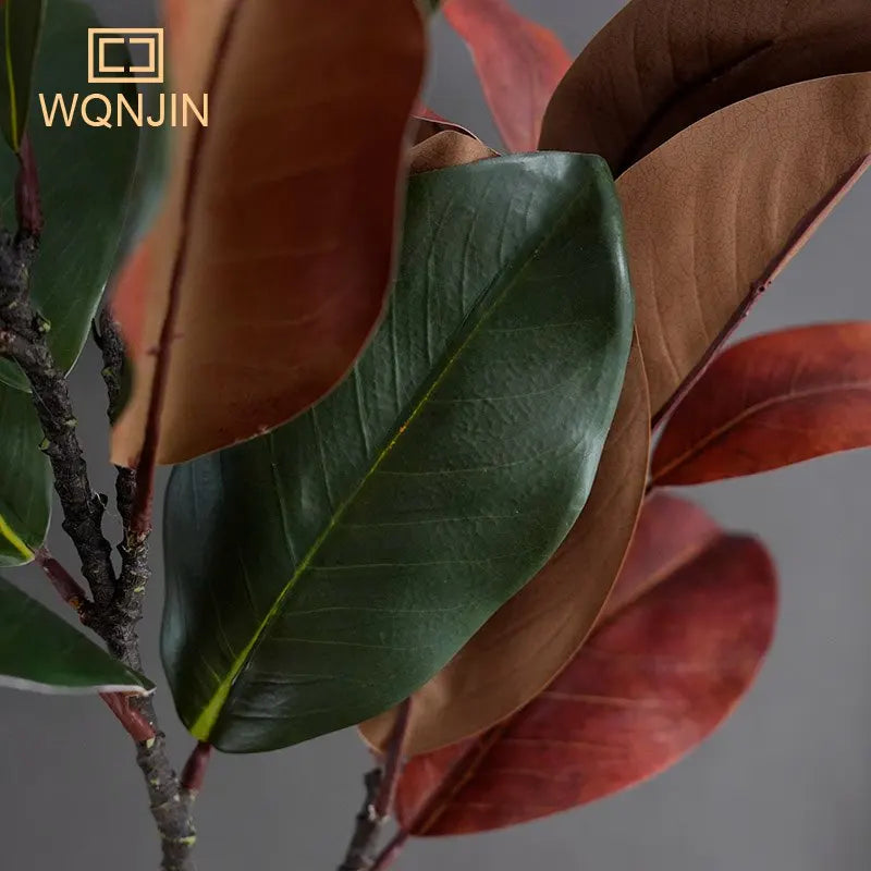 Decorazione per la casa con fiori di seta, ramo di magnolia finto.