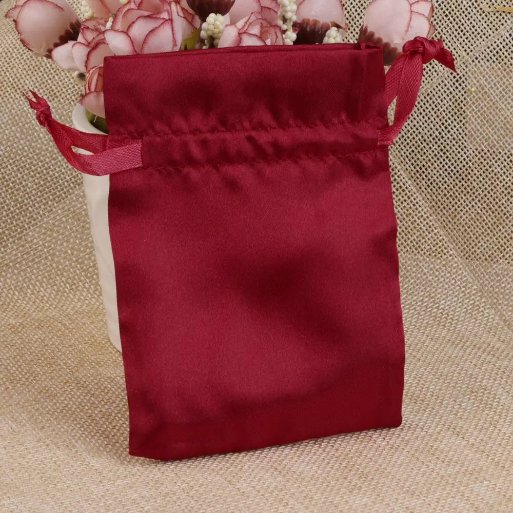 Satin Drawstring Pouch For Packing Gift Bag.