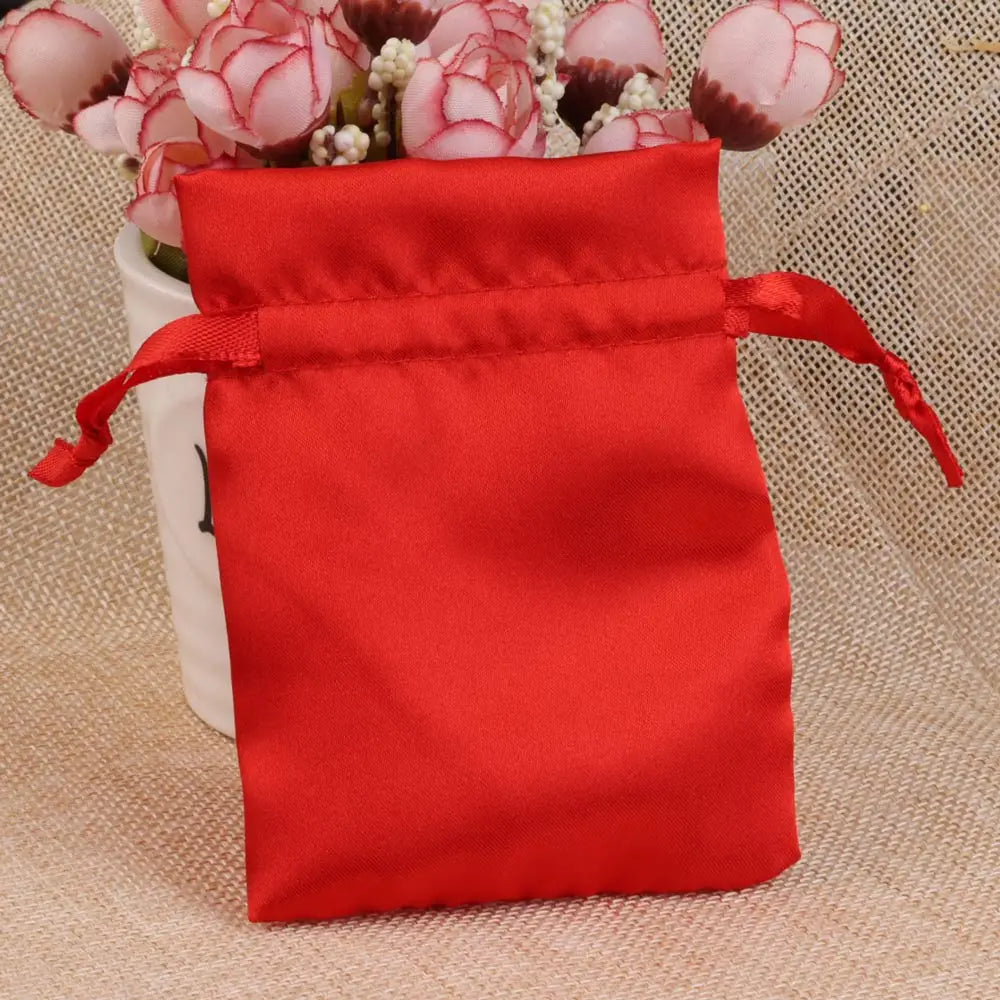 Satin Drawstring Pouch For Packing Gift Bag.