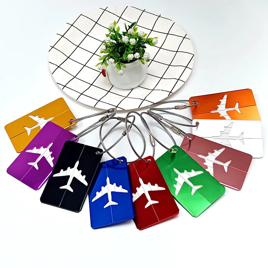 Etichetta da appendere alla valigia per bagaglio da viaggio in lega di alluminio