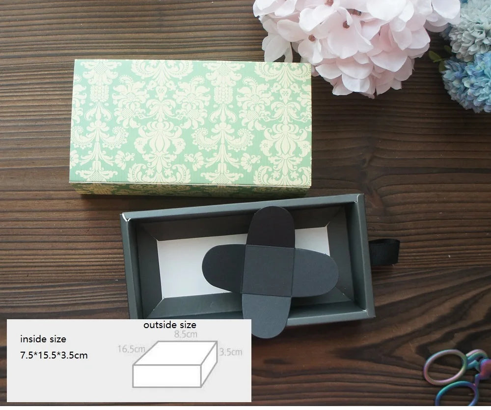 Elegant Blue Yellow Flower Pattern 3 Size 10 Set Gifts Packing