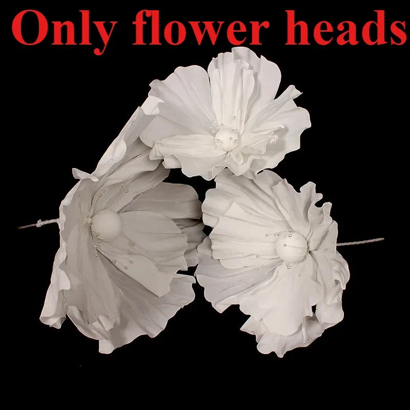 Grandi fiori artificiali in schiuma con supporto per guinzaglio stradale, 50/60/75 cm