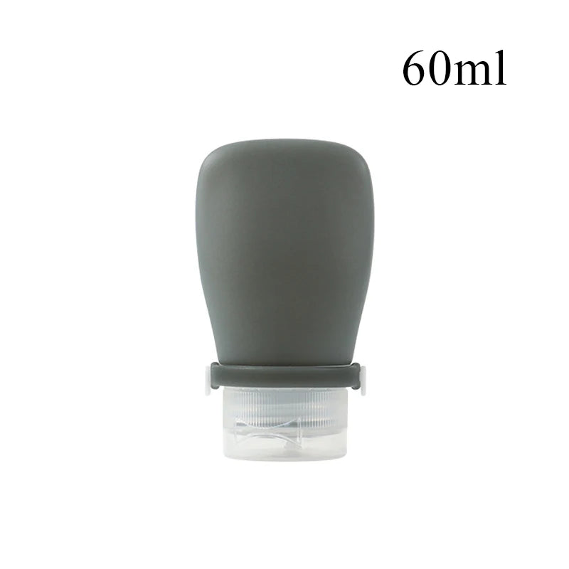Bottiglia da viaggio portatile in silicone per cosmetici, bottiglia vuota ricaricabile