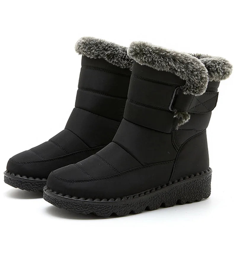 Woman Winter Boots Ankle Low Heels Botas Mujer Waterproof Snow Boots