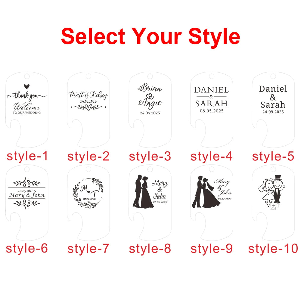 Bottle Opener Custom Laser Engraving Name Keychain Gold Stainless Steel.