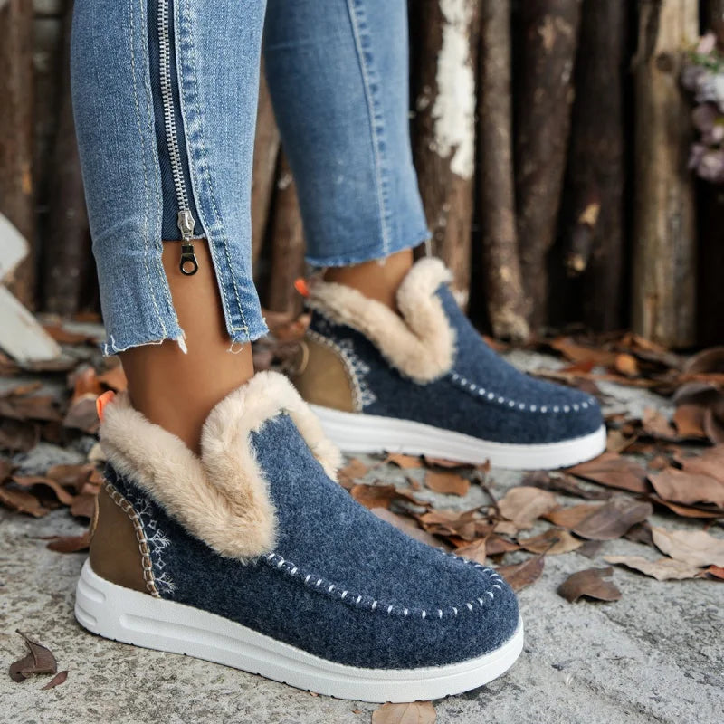Stivali da neve corti casual in velluto Roman Botas